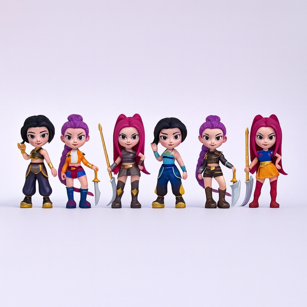 6-Piece Set Witch Hunter Cartoon Set